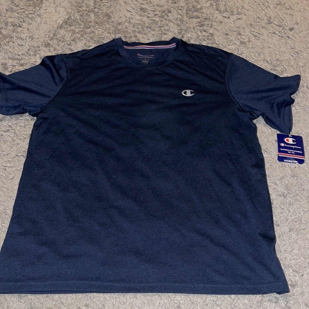 Mens Champion Navy Blue T-Shirt